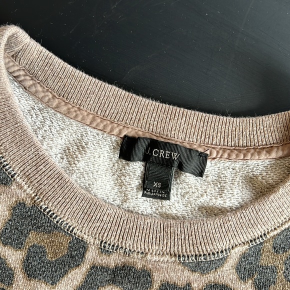 J Crew leopard crewneck sweatshirt - Picture 2 of 4